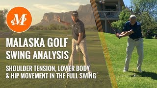 Malaska Golf  Swing Analysis  Full Swing  Shoulders Leg amp Hip Movement [upl. by Gwen]