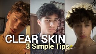 How To Get Clear Skin In 3 Simple Steps 3 Tips for clear skin [upl. by Aicena]