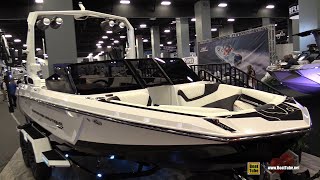 2022 Super Air Nautique GS22e Electric Wake Boat  Walkaround Tour  2022 Miami Boat Show [upl. by Krishna8]