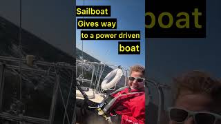 Sailboat gives way sailinglife rules of the road boatlife Sailing tips [upl. by Michi959]