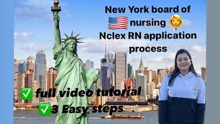 Nclex RN application  New York Board of Nursing  Easy DIY steps for foreign nurses  USRN 🇺🇸 [upl. by Enahsal707]