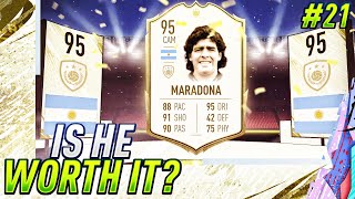 FIFA 20  95 MARADONA PLAYER REVIEW  IS HE WORTH IT 21 [upl. by Thorr]