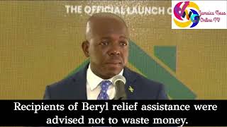 Recipients of Beryl relief assistance were advised not to waste moneyJamaicanewsonlinetv Jamaica [upl. by Norred]