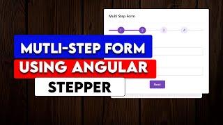 How To Make Angular Stepper  Multi Step Form [upl. by Lilia]