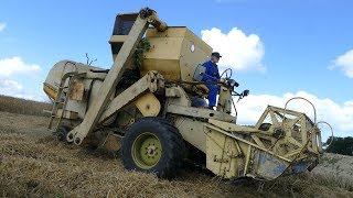 Clayson M130  Clayes Combine  Harvesting Barley at Tractor Event in Aars  DK Agriculture [upl. by Naiviv498]