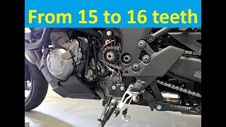 Kawasaki Versys 1000 Front Sproket Upgrade [upl. by Sidwell924]