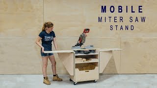 DIY Mobile Miter Saw Stand [upl. by Arocet658]