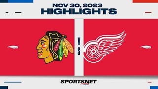 NHL Highlights  Blackhawks vs Red Wings  November 30 2023 [upl. by Gone196]