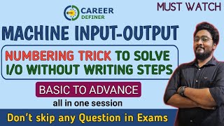 Machine Input Output Reasoning Tricks  IBPSRRBSBI PO amp Clerk  Career Definer  Kaushik Mohanty [upl. by Hurwit284]