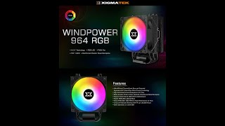 مبرد هوائي جميل للالعاب WINDPOWER 964 RGB XIGMATEK [upl. by Eiclehc]