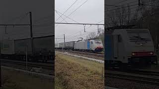 Linias met ambrio containertrein door schulen trainspotting [upl. by Aeslek752]