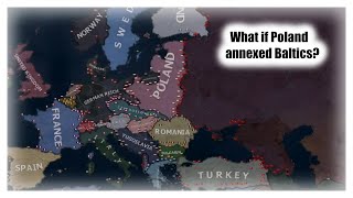 What if Poland annexed Baltics  HOI4 Timelapse [upl. by Lenrow793]