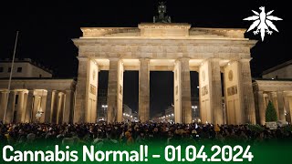 Cannabis Normal  Ankiffen am Brandenburger Tor 01042024 [upl. by Pentheas]