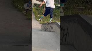 Noseslide 270 shuv out shortsfeed skateboarding skater noseslide explorepage nepal asia [upl. by Lamraj]