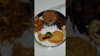 DAL  RASAM  CHEPPAKILANGU GRAVY  ONION VATHTHAL APPALAM lunchtime youtubeshorts [upl. by Ob]