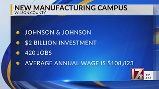 New Johnson amp Johnson facility coming to Wilson [upl. by Rowen]