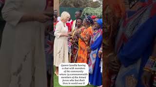 Queen Camilla chats with women of community of 59 Commonwealth Armed forces that died during WWII [upl. by Farland]