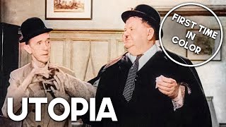 Utopia  COLORIZED  Laurel amp Hardy  Classic Film [upl. by Yona]