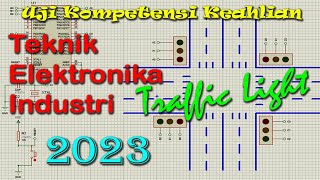 Uji Kompetensi Keahlian UKK Teknik Elektronika Industri 2023  Traffic Light [upl. by Shreve]