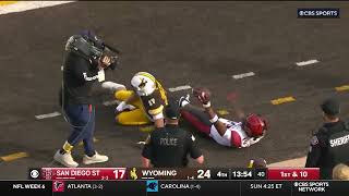 SDSU FOOTBALL HIGHLIGHTS AZTECS 27 WYOMING 24 [upl. by Kristofor]