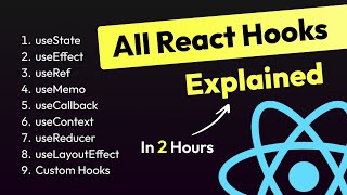 All React Hooks Explained in 2 Hours  Complete React Hooks Tutorial with Example 2024 [upl. by Auqenaj]