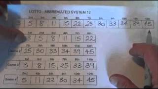 How to Play Lotto With an Abbreviated System 12  Lotto Wheeling  Step by Step Instructions [upl. by Montgomery584]