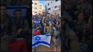 The IDF soldiers chanting in Gaza with Israeli flag [upl. by Aivekal175]