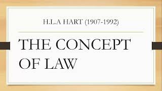 LLB JURISPRUDENCE  LEGAL POSITIVISM 2 HART CONCEPT OF LAW [upl. by Dlorrej]