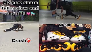 My new mf 500 skate shoes💗🛼  crashh❤️‍🩹😫 [upl. by Treblig]