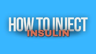 How to inject insulin [upl. by Eserahs275]