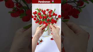 DIY Pipe Cleaners Persimmon  Easy DIY Gifts Persimmon DIY Flower diyflowers flowerstips [upl. by Arahas]