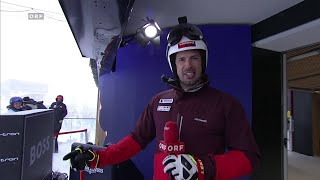 Ski Alpin Kitzbühel Abfahrt 2023 Kamerafahrt Joachim Puchner ORF [upl. by Norehs]