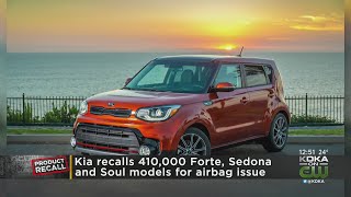 Kia Recalls 410000 Vehicles Due To Airbag Issues [upl. by Enalb30]