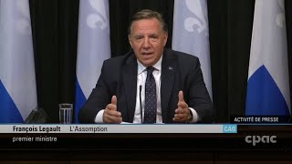 Le premier ministre du Québec François Legault s’adresse aux journalistes – 16 septembre 2021 [upl. by Asirac219]