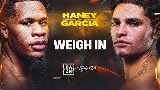 DEVIN HANEY VS RYAN GARCIA WEIGH IN LIVESTREAM [upl. by Lock]