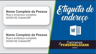 Crie fácil etiquetas de endereço em casa com dados variáveis em WORD [upl. by Arun897]