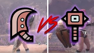 Monster Hunter World Hammer VS Great Sword [upl. by Seidel]