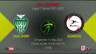 Highlights Casa Sport vs Diambars 22e Jr 21  15 Mai 2022  Résumé [upl. by Cassil]