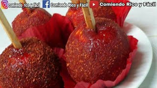 COMO HACER MANZANAS CUBIERTAS DE CHAMOY Y TAMARINDOCOMIENDO RICO Y FACIL [upl. by Rutherford]