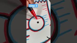 How to Draw Glitch Art 😍  Easy Tutorial shorts art drawing [upl. by Bohun]