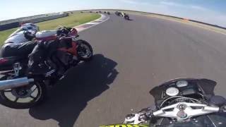 BMW K1300R  Girl Rider  Race at Termas de Rio Hondo International Circuit  Onboard camera [upl. by Ninahs]