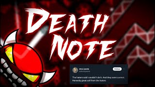 Geometry Dash  Death Note Demon 10★ By Ruf [upl. by Angi]