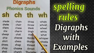 consonant digraphs digraphs and blends  sh ch th wh words [upl. by Lezirg49]