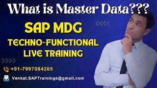 What is Master Data What Is The Importance Of Master Data  SAP MDG Training  VENKAT TechEdu [upl. by Hartman301]