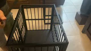 Heavy Duty Dog Crate Furniture for Small and Medium Dogs Wooden End Table [upl. by Auos]