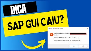 Como não ser desconectado no SAP GUI por inatividade [upl. by Nyvek]