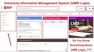 UIMS Login Overview Step by Step  What is University Information Management System  CU IDOL [upl. by Nuawd]