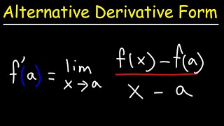 Alternate Form of The Limit Definition of the Derivative  Calculus [upl. by Cami]