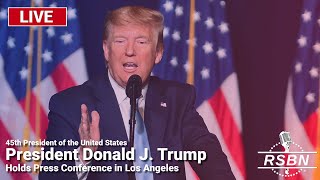 LIVE REPLAY President Trump Holds Press Conference in Los Angeles  91324 [upl. by Salaidh]