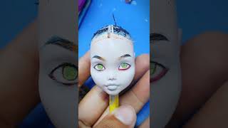 Exclusive OOAK Lisa Frankenstein Faceup ooak monsterhigh faceup watercolour [upl. by Gnni]